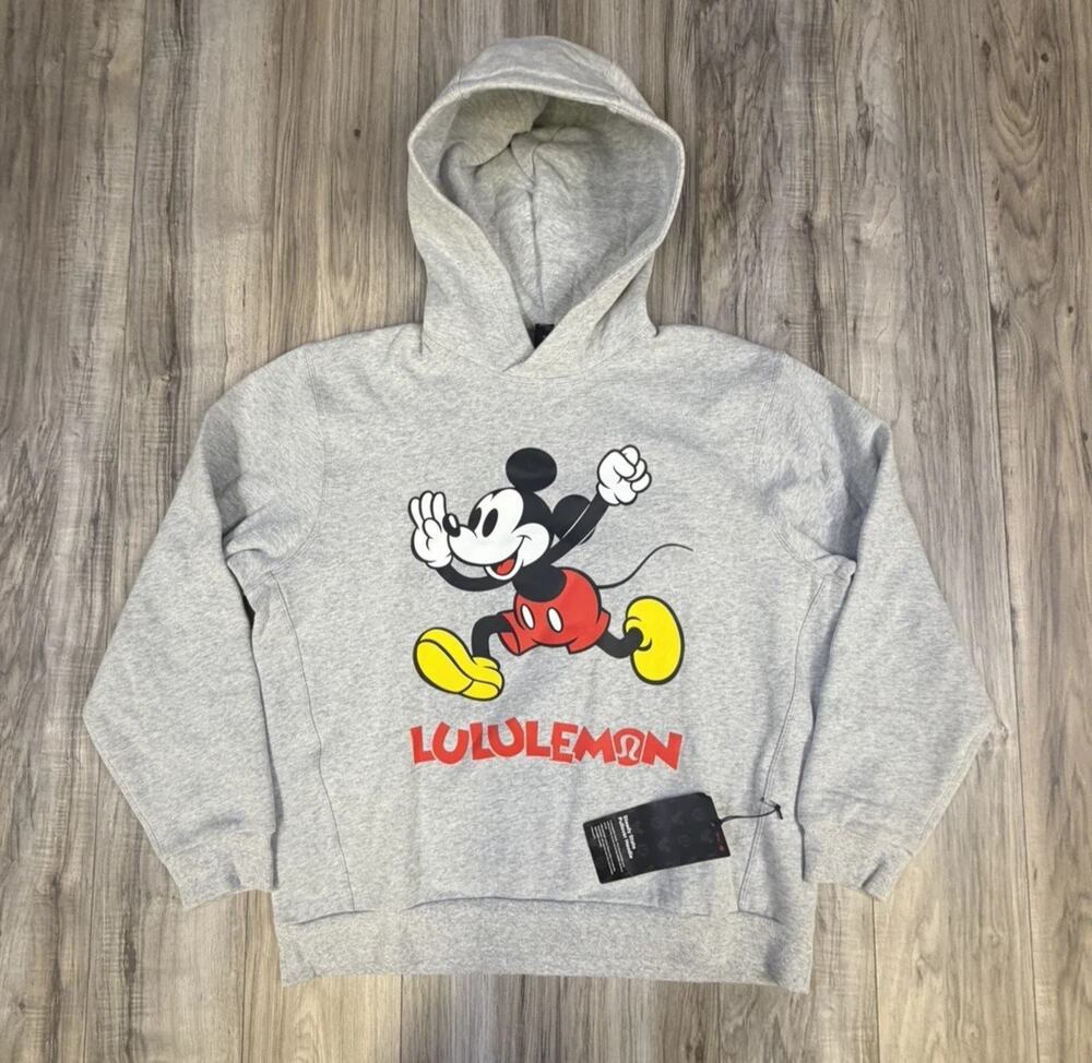 Lululemon Disney Steady State Hoodie Silver Mickey Mouse M3FJ1S Mens Size M NEW